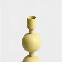Подсвечник на 1 свечу текстурный &laquo;Оливковый&raquo;, с 3 сферами, 10&times;10&times;25 см