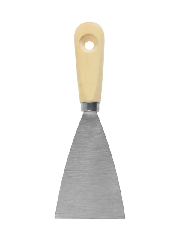 Шпатель малярный ТУНДРА, металлический, деревянная рукоятка, 60 мм