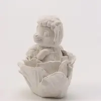 Фигурка декоративная &laquo;Козленок в капусте&raquo;, неокрашенная, 7&times;5&times;5 см, белая