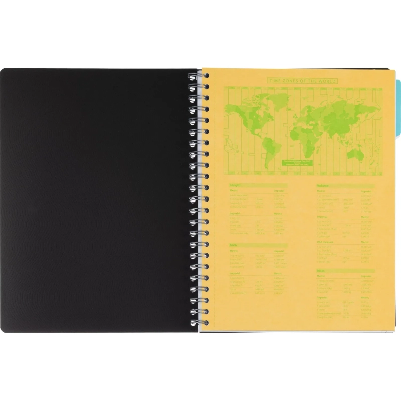 Бизнес-тетрадь SMARTBOOK А4 120л. клетка,спир,микроп,разд,карм,жел-оран