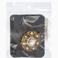 Кольцо для платка "Цветок в круге", цвет белый в чернёном золоте Кольцо для платка "Цветок в круге", цвет белый в чернёном золоте