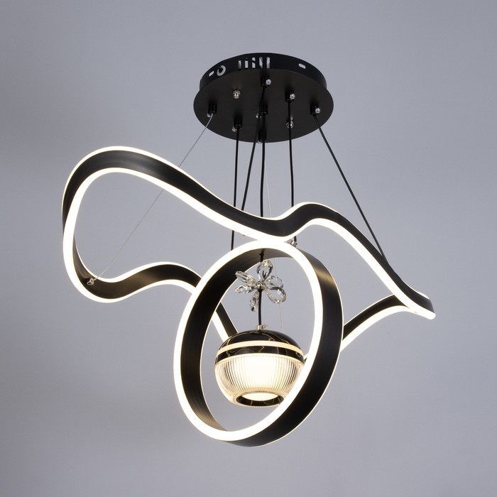 Светильник с ПДУ Светильник с ПДУ "Вива" LED 180Вт 3000-6000К черный 63х29х15-115 см