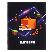 Тетрадь предметная 36 листов в клетку Calligrata «Пиксели. Алгебра», обложка мелованный картон
