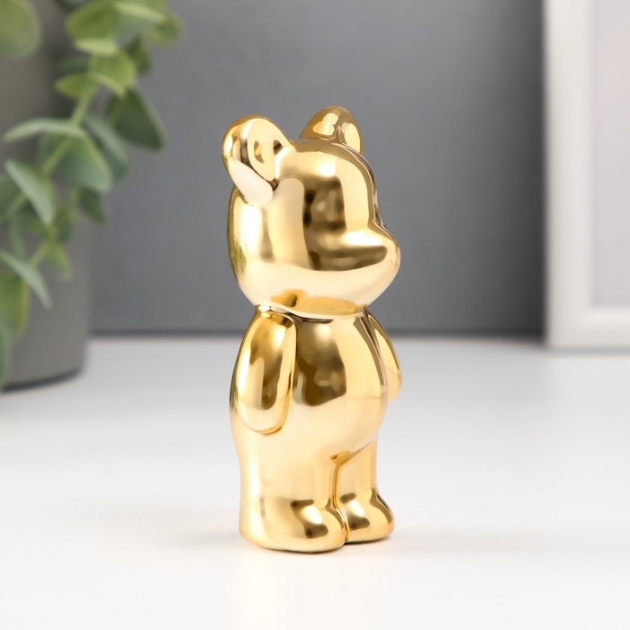 Сувенир керамика Сувенир керамика "Медвежонок" золото 5х4х10 см