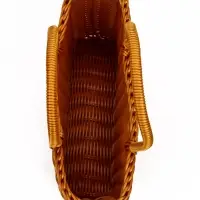 Корзина пластик 29 х 16 х 16 см, ручка17 см коричневый