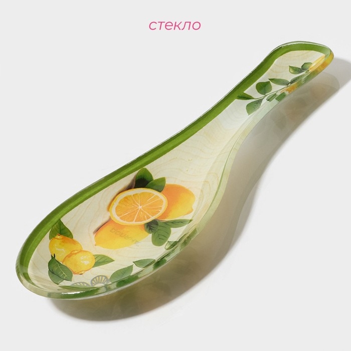 Подставка стеклянная под ложку Доляна «Дольче», 23,5×8,3 см Подставка стеклянная под ложку Доляна «Дольче», 23,5×8,3 см