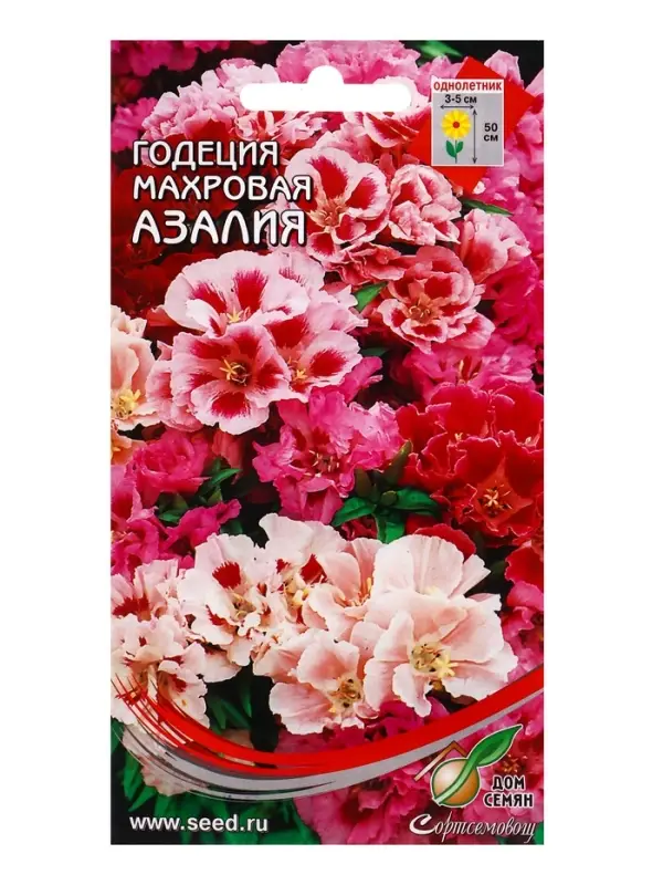 Семена цветов Годеция Азалия, махровая 200 шт