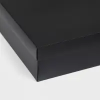 Коробка подарочная складная, упаковка, крышка-дно, чёрная, 30&times;30&times;8 см