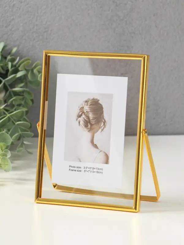 Фоторамка металл на 1 фото 13х18 см Фоторамка металл на 1 фото 13х18 см "Лофт" золото гальваника 1,2х14х18,8 см