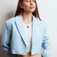 Кулон &laquo;Гранат&raquo; сочный, красный в серебре, L=80 см