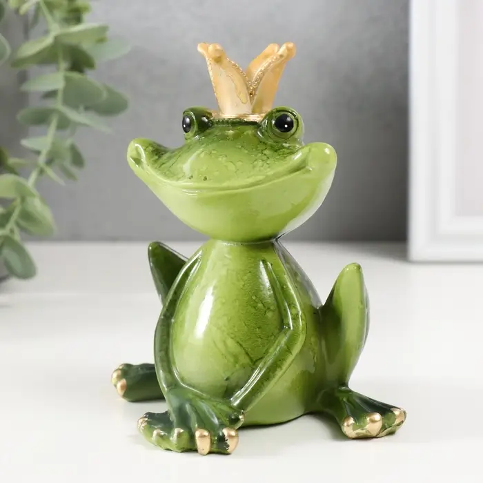Фигурка полистоун лак &laquo;Лягушка-царевна&raquo;, 11.5&times;10.5&times;7 см
