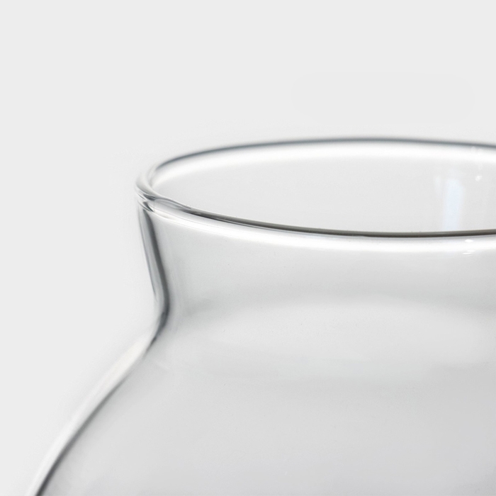 Банка стеклянная для хранения сыпучих продуктов &laquo;Бабл&raquo;, 400 мл, 10&times;12 см, с пробковой крышкой