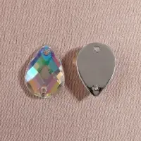 Стразы пришивные «Капля», из органического стекла, с голографией, 10×14 мм, 20 шт.
