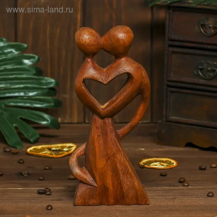 Сувенир дерево Сувенир дерево "Узы брака" коричневый цвет 20х9х3 см