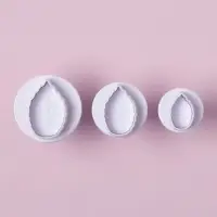 Плунжеры кондитерские Доляна &laquo;Листья&raquo;, набор 3 шт., пластик, белые