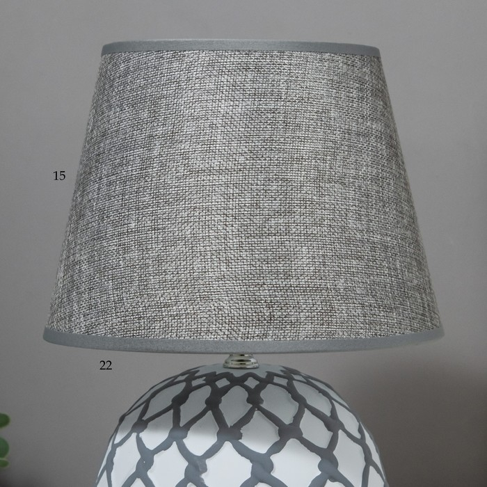 Лампа настольная с абажуром Е14 40Вт 220В Лампа настольная с абажуром Е14 40Вт 220В "Шар в сети" 25х25х33см RISALUX