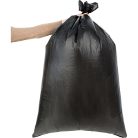 Мешки для мусора ПВД 120л 65х105см 50мкм черные 10шт/рул Элементари