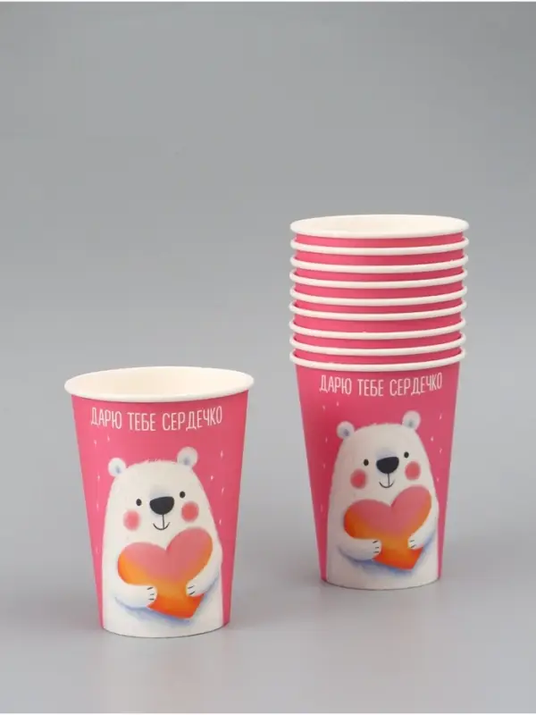 Стакан для цветов &laquo;Дарю тебе сердечко&raquo;, 350 мл