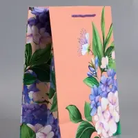 Пакет подарочный "Цветы эмоций" ламинированный 26 х 12 х 32 см