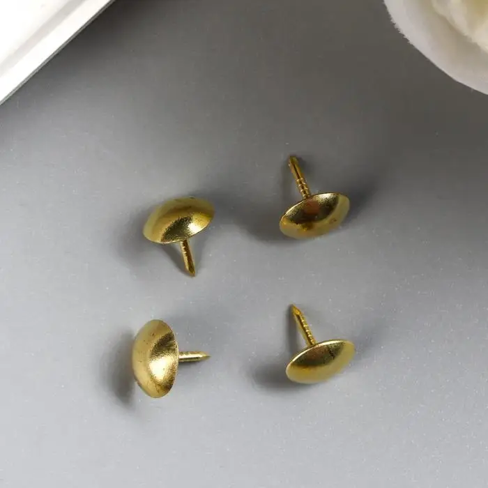 Набор декоративных гвоздиков &laquo;Глянец&raquo;, набор 100 шт., под золото, 0.9&times;0.9 см