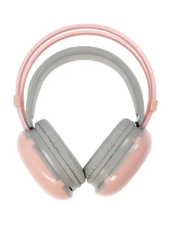 Наушники беспроводные, полноразмерные, Mybit W-33, RGB подсветка, Bluetooth 5.3, 800 мАч, Type-C, RGB подсветка, розовые
