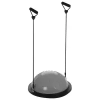 Полусфера BOSU гимнастическая ONLYTOP, массажная, с насосом, 46&times;20 см, серая