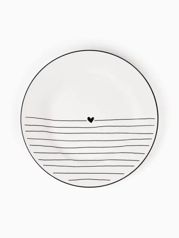 Тарелка плоская керамическая &laquo;С любовью&raquo;, d=20 см, ручная работа