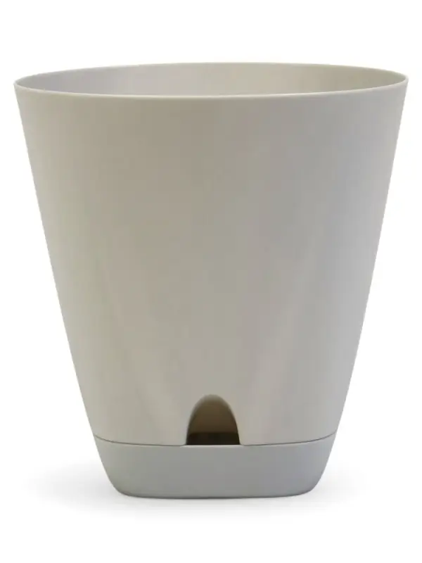 Кашпо с прикорневым поливом 2 л D-14,5см, H-15см серый Кашпо с прикорневым поливом 2 л D-14,5см, H-15см серый "Гранд"