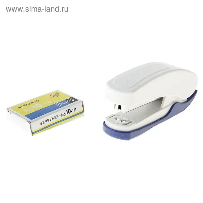 Степлер канцелярский №10, Calligrata, до 15 листов, со скобами, блистер, МИКС