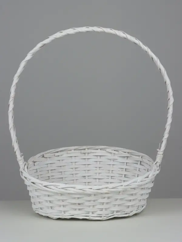 Корзина плетеная (ива) 39х29H10/16/49, 1 шт., белый