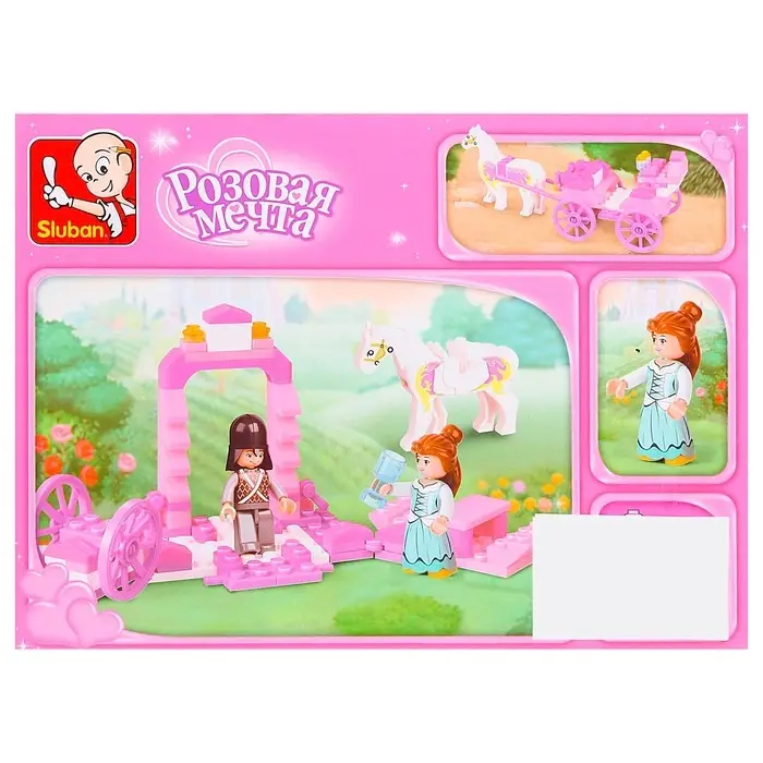 Конструктор Sluban &laquo;Розовая мечта: прогулка на карете&raquo;, 99 деталей