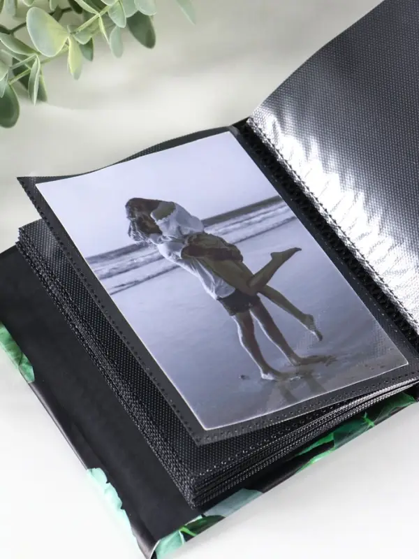 Фотоальбом "Флора" 100ф 10X15см, ПП карм., черные страницы, черные страницы