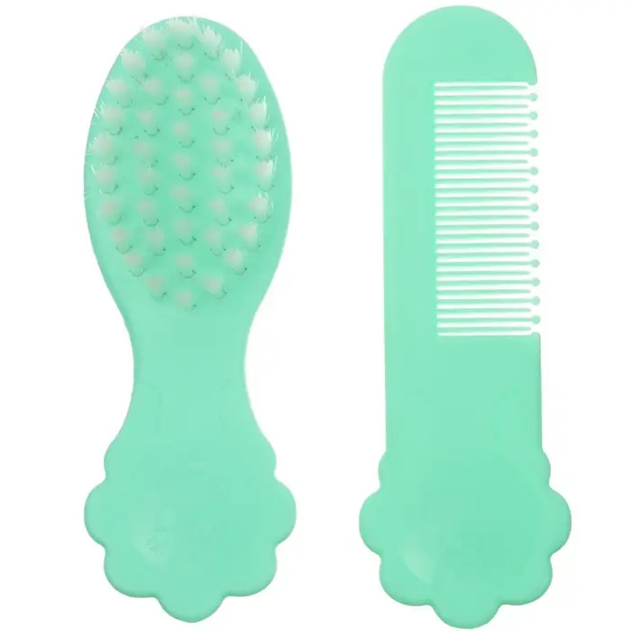 Расчёска детская, щётка для волос в наборе Крошка Я &laquo;Цветочек&raquo;, бирюзовый