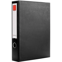 Короб архивный Comixс металлическим зажимом и карманом черный, А1236