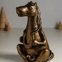 Копилка "Лошадь с подковой" 14х15х24 см, бронза Копилка "Лошадь с подковой" 14х15х24 см, бронза