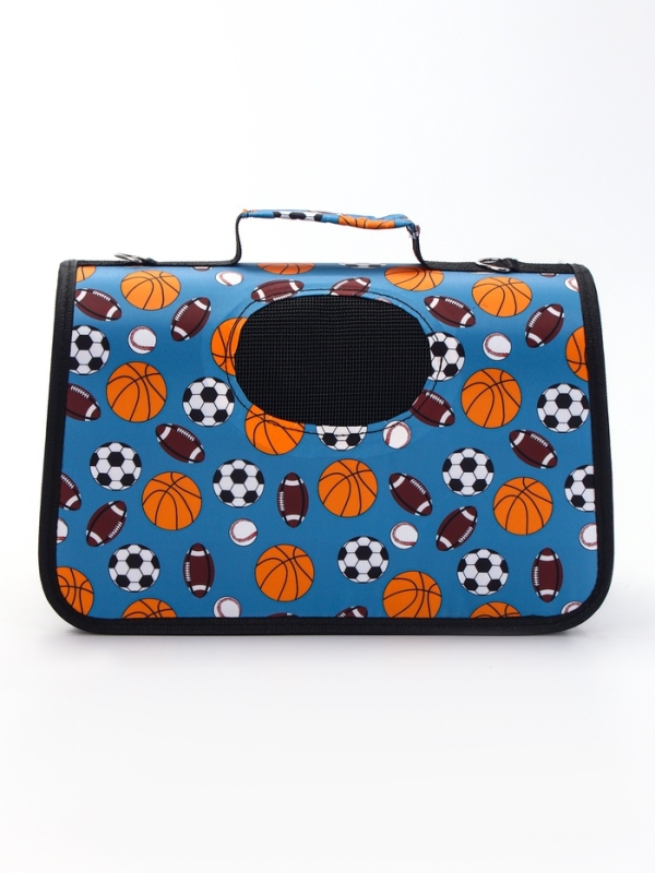 Сумка - переноска для животных Сумка - переноска для животных "Спорт", размер S, 37,5 х 17 х 22 см, голубая