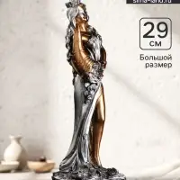 Фигурка полистоун &laquo;Богиня Фортуна&raquo;, золото с серебром, 29&times;10 см