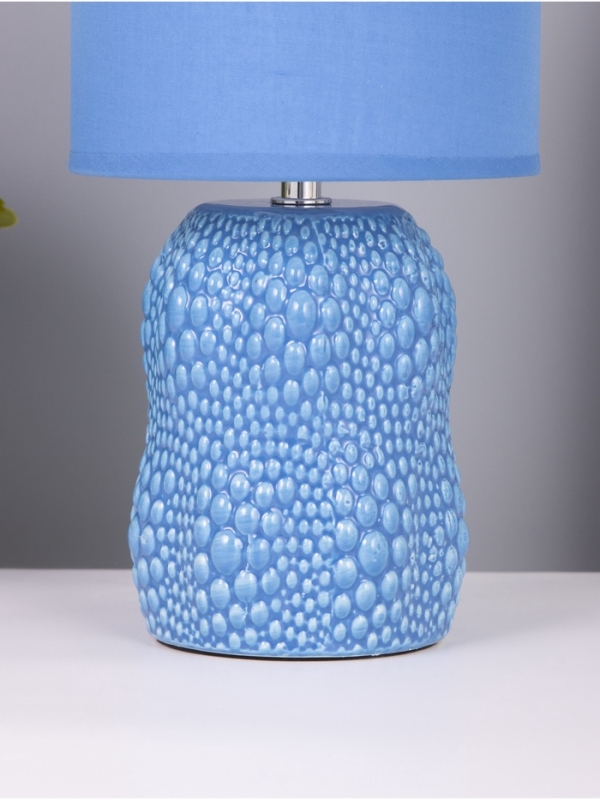 Лампа настольная Лампа настольная "Иссин" 1х40Вт Е14 синий 15х15х30см