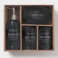 Аксессуары для ванной &laquo;Лофт&raquo;, 4 предмета, мыльница, дозатор для мыла 420 мл, 2 стакана, чёрные