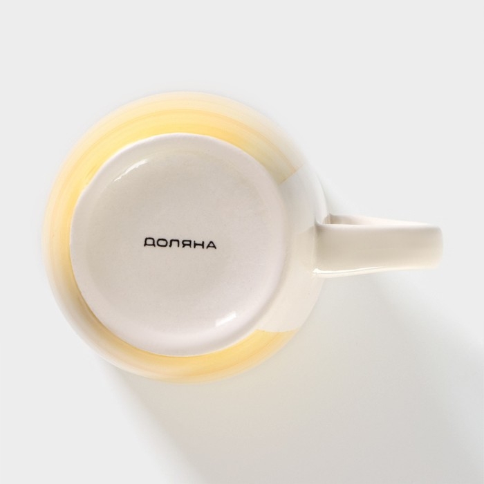 Кружка Доляна «Морской мир», 360 мл, керамика, цвет жёлтый