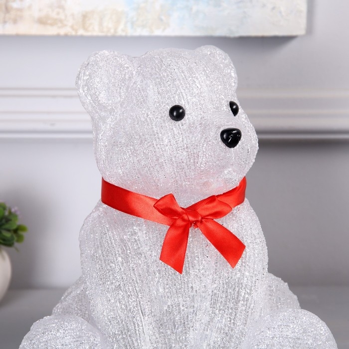 Светодиодная фигура «Мишка» 25 × 26 × 23 см, акрил, 50 LED, батарейки АА × 2 (не в комплекте), свечение белое Светодиодная фигура «Мишка» 25 × 26 × 23 см, акрил, 50 LED, батарейки АА × 2 (не в комплекте), свечение белое