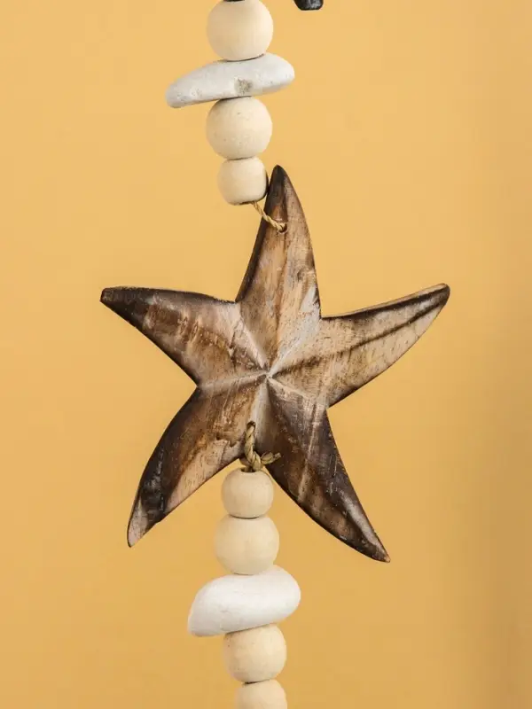 Подвеска декоративная «Звёздочки», 13×3×100 см, дерево, камень, коричневая Подвеска декоративная «Звёздочки», 13×3×100 см, дерево, камень, коричневая