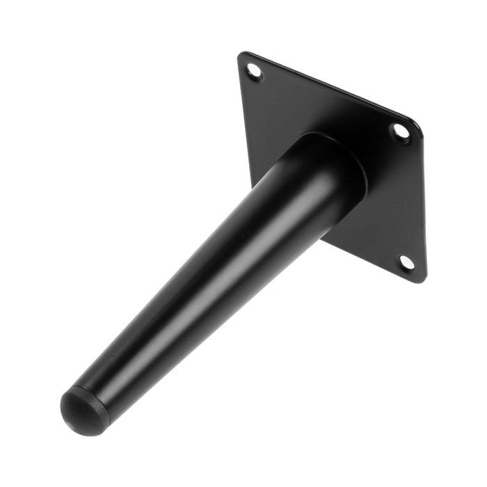 Опора мебельная CAPPIO OP08, h=150 мм, толщина площадки 1.8 мм, цвет матовый черный Опора мебельная CAPPIO OP08, h=150 мм, толщина площадки 1.8 мм, цвет матовый черный