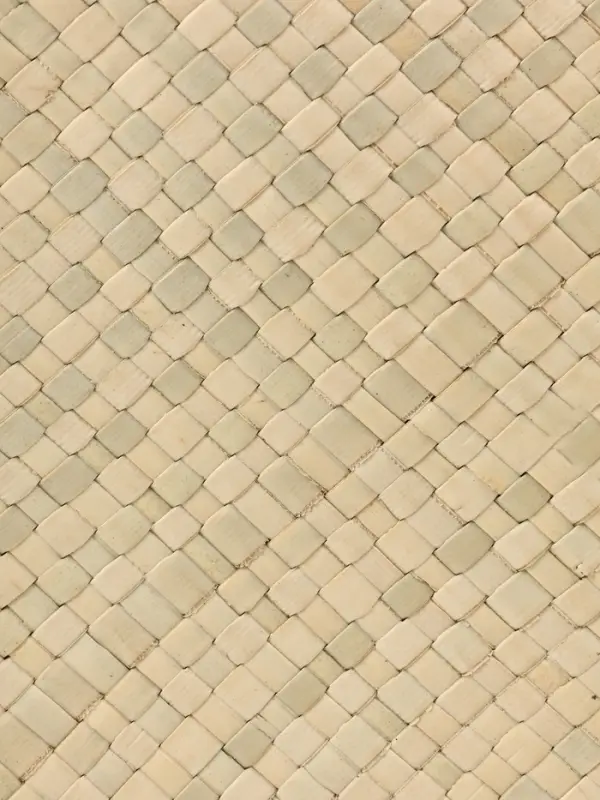 Сумка плетёная на застёжке из пандана, 30&times;10&times;35 см, бежево-коричневая