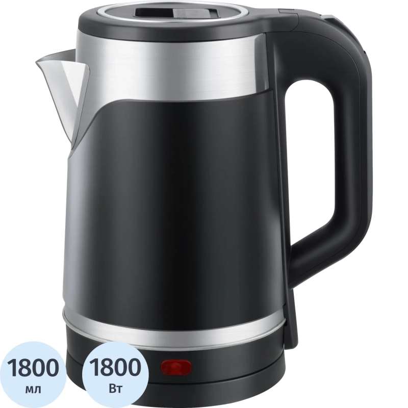 Чайник GOODHELPER KPS-185C, 1,8л., 1800Вт., (черный)