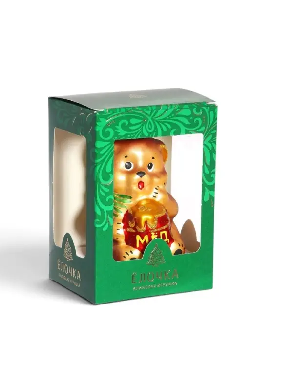 Ёлочная игрушка &laquo;Мишка с мёдом&raquo;, h=7.8 см