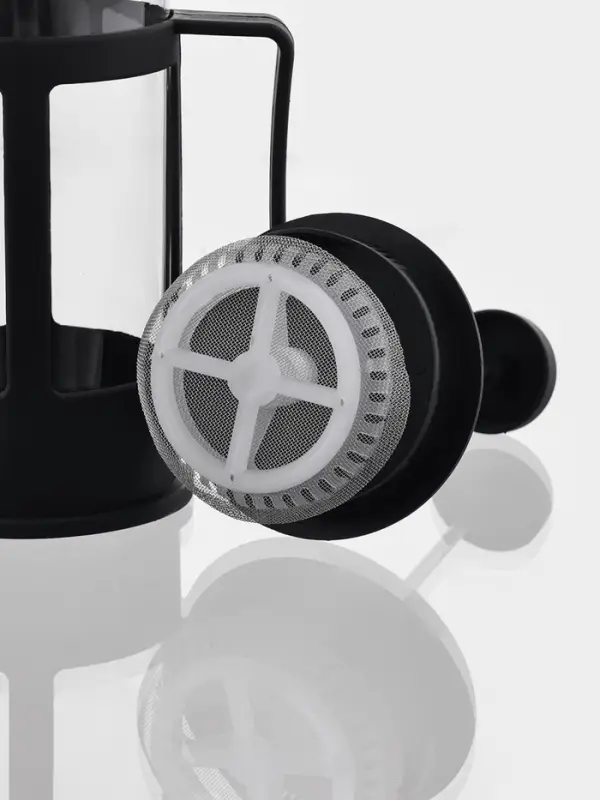 Чайник заварочный френч-пресс Доляна &laquo;Классика&raquo;, 350 мл, стекло, чёрный