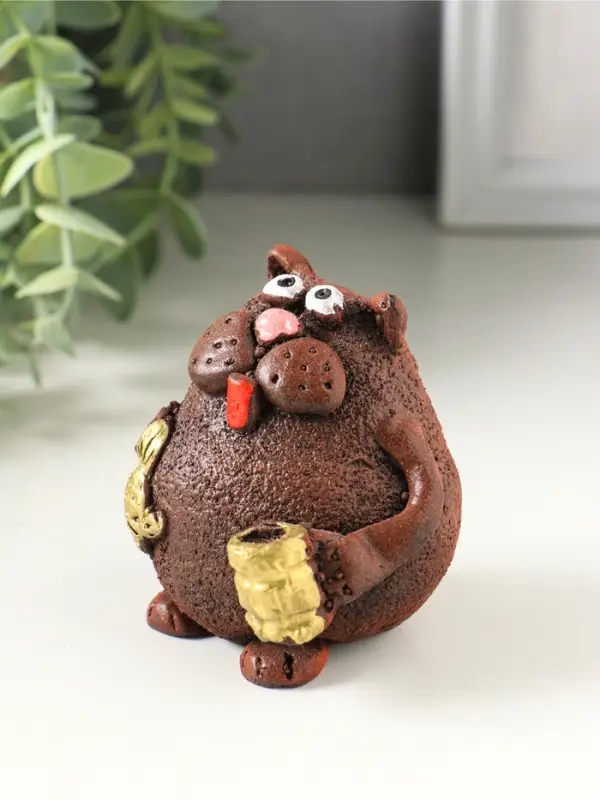 Фигурка &laquo;Кот с кружкой&raquo;, 7&times;5.5&times;6.5 см, МИКС