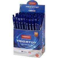 Ручка шариковая автомат. Unomax/Unimax GlideTrioRTGPSteelсин,масл,ман