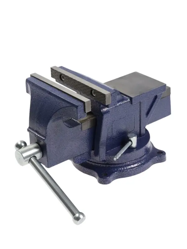 Тиски слесарные поворотные ТУНДРА, с наковальней, высокопрочный чугун ВЧ-40, 125 мм
